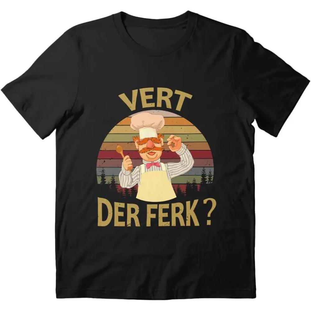 Унисекс Футболки Vert Birthday Der Cotton Ferk Friends Cook Футболка Рукав Шведский Шеф Повар Забавная Надпись Футболка Подарок