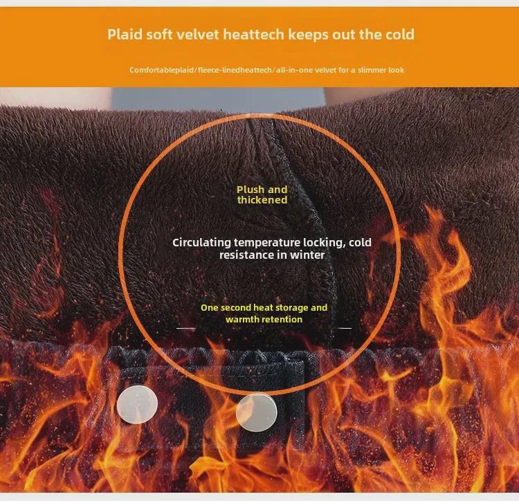 Новые зимние свободные женские брюки из денима и бархата - плотные, теплые джинсы в литературном стиле