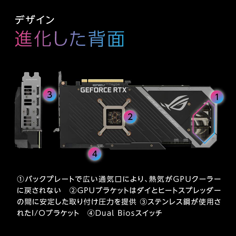 ASUSTek ROG Strix NVIDIA GeForce RTX 3070 Ti Видеокарта PCIe 8GB HDMI DisplayPort Вентилятор Super Alloy Power GPU Tweak, OC, 4.0, GDDR6X, 2.1, 1.4a,