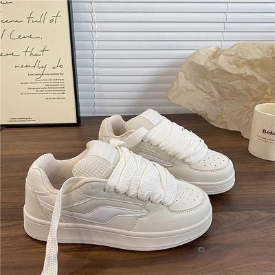 Высококачественные бежевые туфли на толстой подошве в гонконгском стиле, женские, трендовые, лето 2025, новые, универсальные, спортивные и повседневные кеды