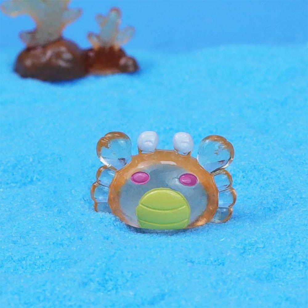 Cartoon Ocean Animal Miniature Figurines Cute Mini Ocean Animal Statue Desk Accessories