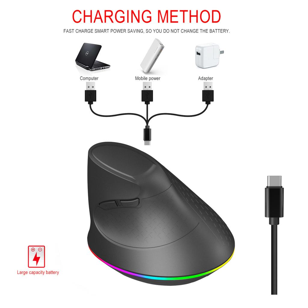 Wireless Dual-mode Mouse  2.4GBT5.1  Computer Mouse  Gaming Mouse  Ergonomic  Silent  Windows