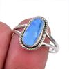 Кольцо из стерлингового серебра 925 пробы с натуральным австралийским опалом, размер 9,5 v9n62