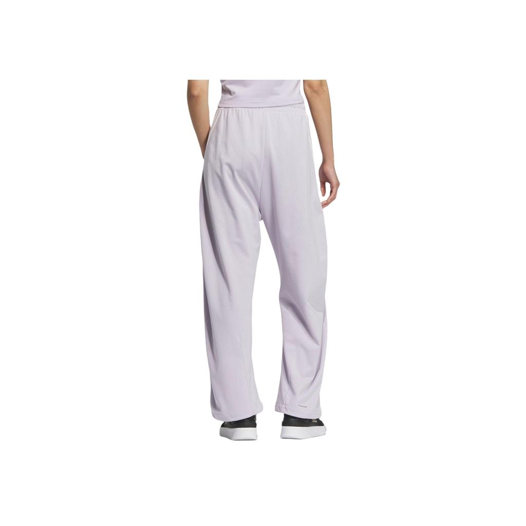 Adidas Танцевальные джоггеры интерлок с тремя полосками и свободным трикотажным женским низом, серебристо-фиолетовый JI9782