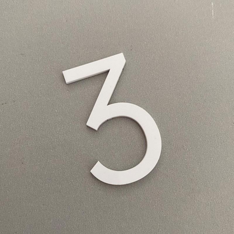 1PC Self Adhesive Door Number Acrylic Plate Address Plaque Mailbox Sign Sticker House Number