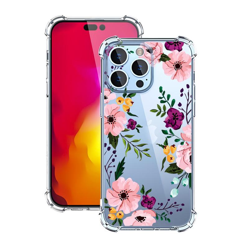 Чехол National Trend Anti-Fall TPU с рисунком подсолнуха для iPhone 15 Pro Max