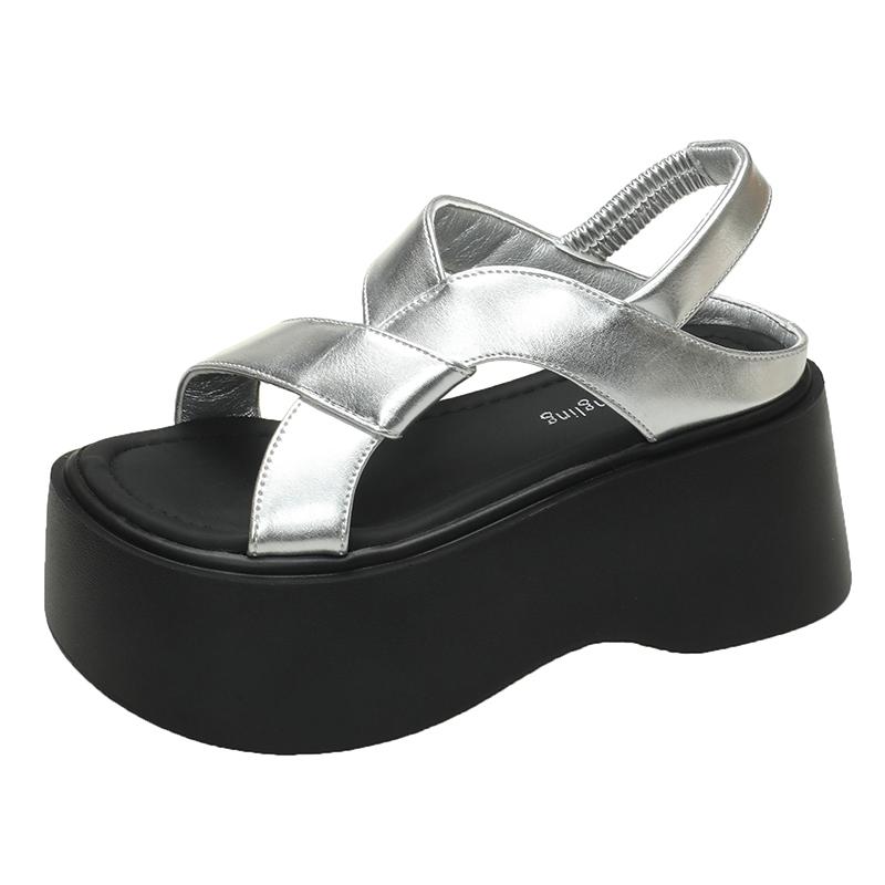 Fashion Fashion Summer Women Slippers Beach Flip-Flops Ladies Party Shoes Wedge Heels Outside Sandals Woman High Platform Slippers 8CM