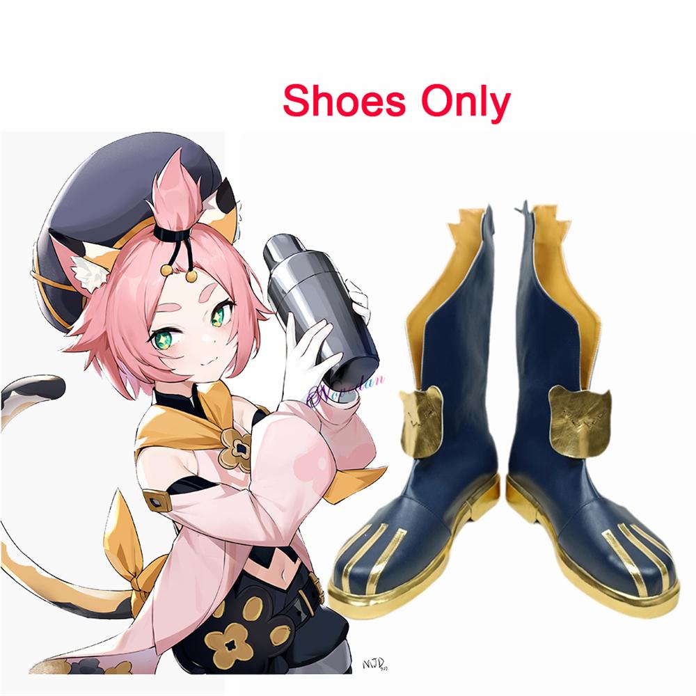 Genshin Impact Diona Косплэй костюм обувь берет шляпа уши парик аниме наряд платье Хэллоуин карнавальная форма женский костюм на заказ