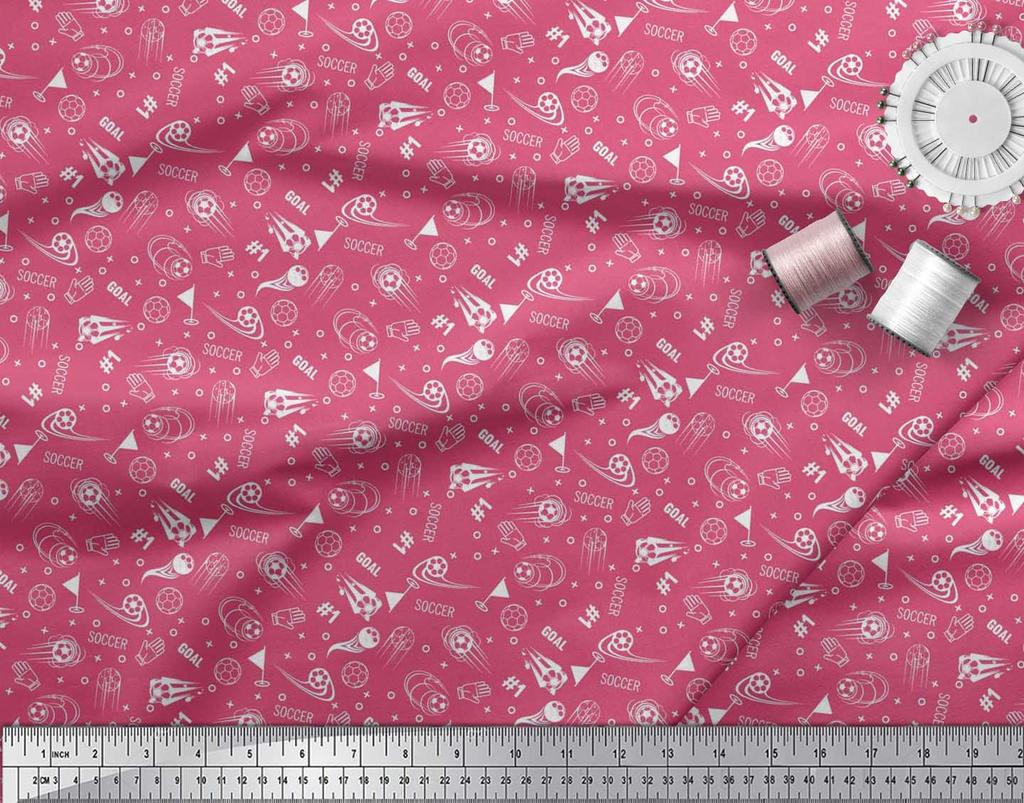 Soimoi Японский креп-сатин, геометрический знак, флаг и футбольная спортивная ткань с принтом по метрам, 42 дюйма