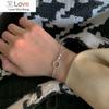 Ins Fashion Fine Jewelry 925 Sterling Silver Double Chain Round Beads Bracelet & Bangle for Women Charm Bracelet