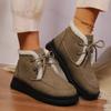 Fashion 2024 Winter New Women Snow Boots Thick Sole Warm Plush Cold Winter Shoes Fashion Suede Leather Women Ankle Boots Botas De Mujer