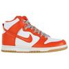 Nike Женские кроссовки Dunk High Team Orange Gum белые матово-серебристые 325203-100