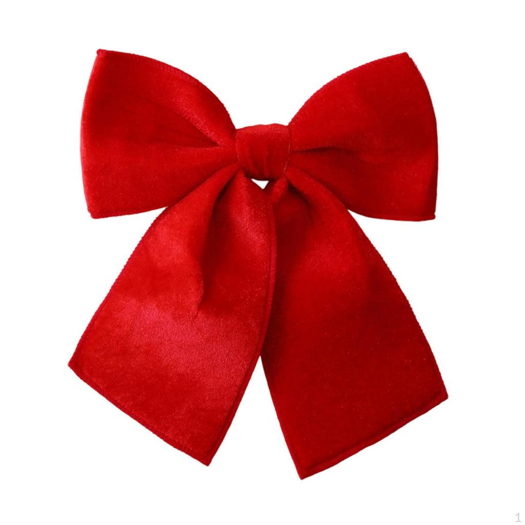 25cm Christmas Bow Tree Bowknot Xmas Decoration Velvet Ornament for Indoor Front Door