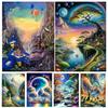 5D DIY Пейзаж Алмазная Картина Новая Серия Мечтательный Сказочный Пейзаж Полная Мозаика Вышивка Крестом Настенное Искусство Подарочное Украшение