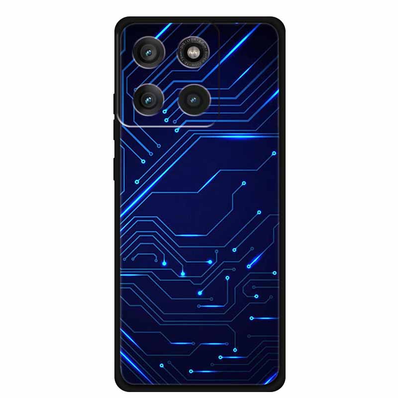 Силиконовый TPU чехол для Motorola Edge 60 Pro Защитный мягкий чехол Технологичный стиль Coque для Moto Edge60 Pro Capa Новый Ударопрочный Fundas