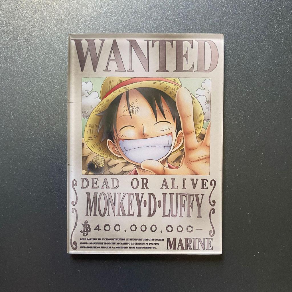 Creative One Piece Wanted Poster Magnet - Anime Cartoon Fridge Decor & Message Sticker
