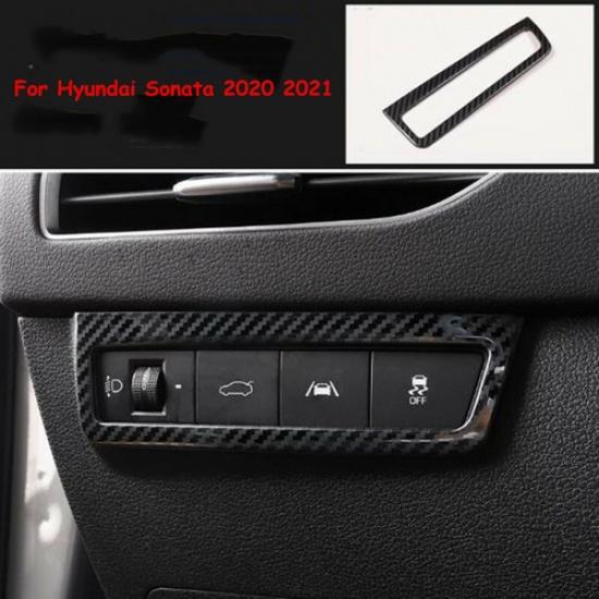 Накладка на переключатель регулировки фар из углеродного волокна для Hyundai Sonata 2020 2021