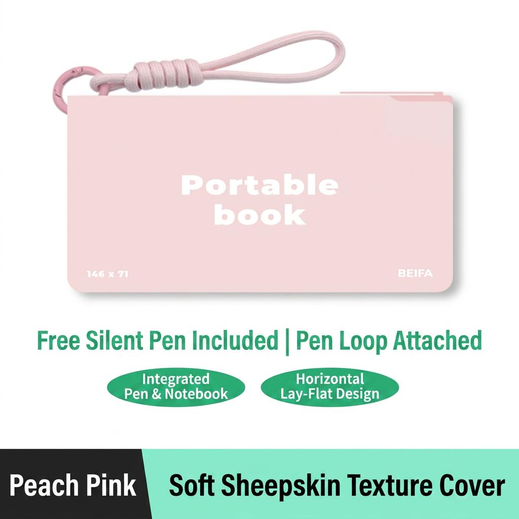 Mini Notebook PU Leather Portable Journal Horizontal Writing Handheld Diary Pastel Student Stationery Pocket Memo Book Gift