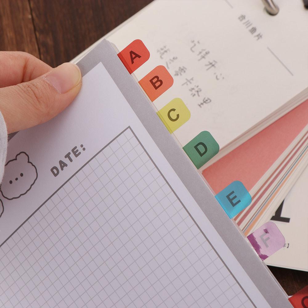 Colorful Alphabet Page Markers Small Strips Sticky Index Tabs Notebooks