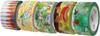 Kamiiso Japanese Washi Masking SAIEN Set Colored Mimosa Cream Pudding A La 20mm Wide X 7m Design Tape, Original, 5-Roll (Forest, Pencils, Tree, Soda,