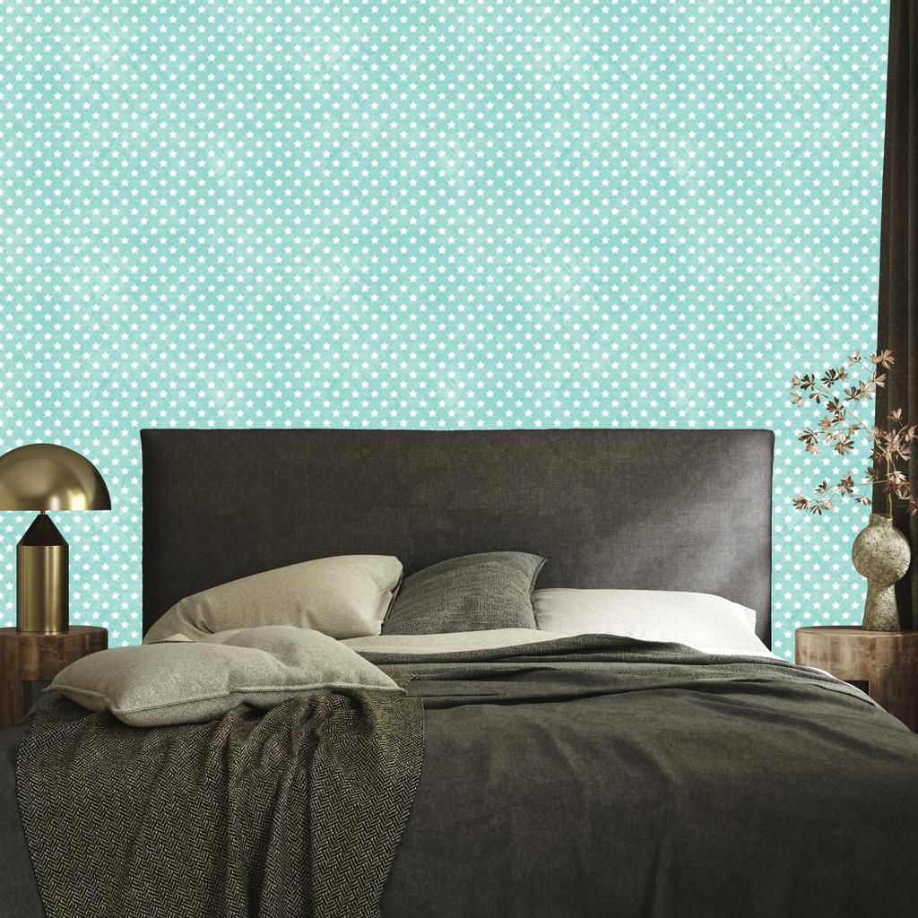 Mint Stars Wallpaper, Small Detail for Living Room and Bedroom 50x1000