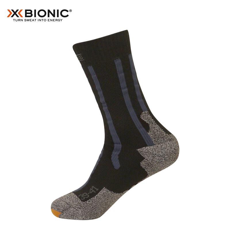 XBIONIC Outdoor Professional Hiking Socks Mid-Calf B040 Black/Charcoal Navy Blue 22.5cm-24(35-38)