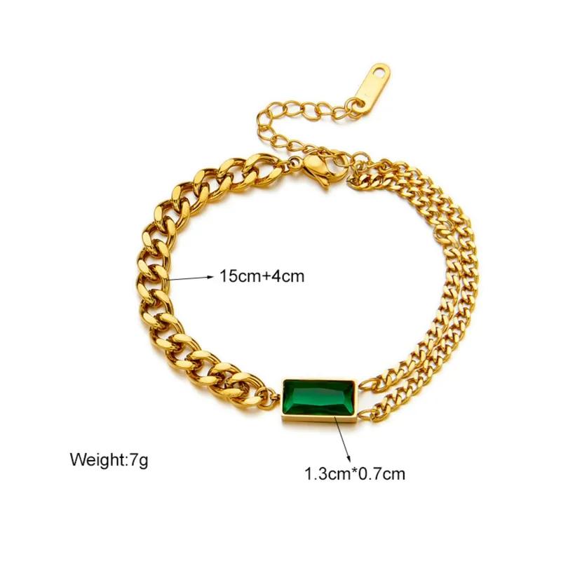 1 женский европейский и американский модный изумрудный браслет, свадьба, свидание, путешествие, банкет, вечеринка, праздничный нарядный подарок