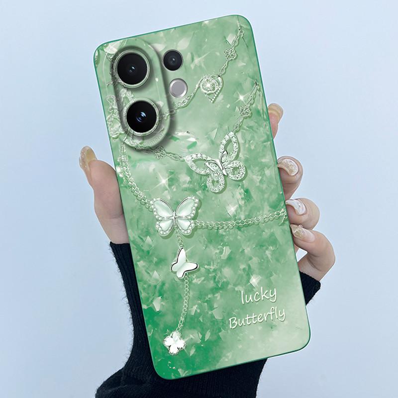 Чехол для телефона Vivo V60 V2511 Чехол Модный Простота Цветы Мягкий Жидкий Силикон Оболочка Для Vivo V 60 VivoV60 5G 2025 Fundas