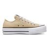 Converse Chuck Taylor All Star Lift Platform Canvas Повседневный комфорт Низкие кеды из канваса для женщин Желтый и Белый