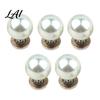 No-sew Shirt Buttons 5Pcs Fake Pearl for Clothing Removable Decorative Brooch Pins No Neckline Fixation Clips Sew Safety Pins Embellishment Elegant