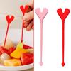 8 шт. Пластиковые одноразовые вилки для фруктов в форме сердца, забавные легкие пики для торта и десерта, принадлежности для вечеринки, бытовая пластиковая вилка для еды