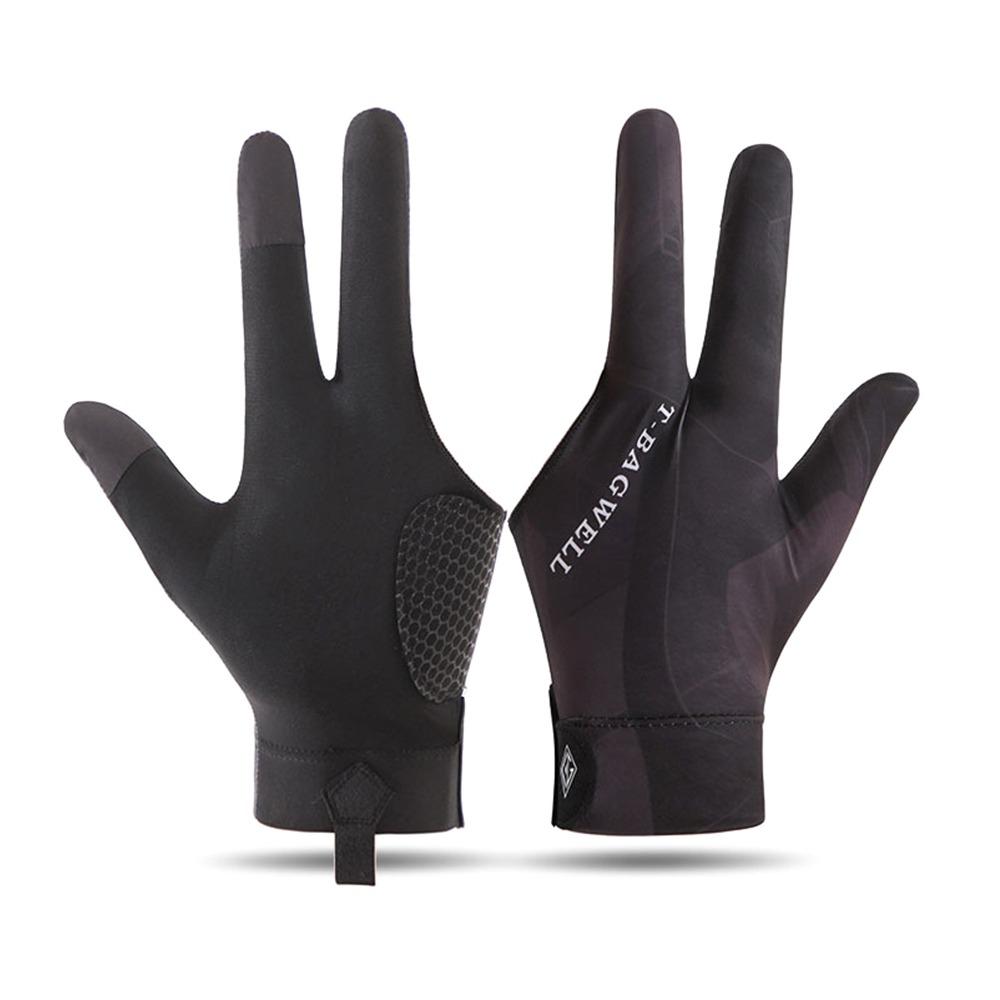 Нескользящие перчатки с тремя пальцами для левой руки, тренировочные перчатки для бильярда, аксессуары для фитнеса