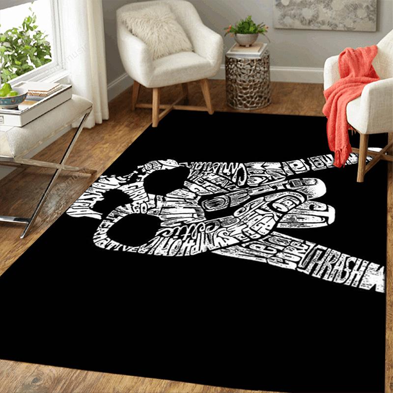Rock hand sign Hippie music Rug Floor Mat for Living Room or Bedroom Soft and Comfortable Carpet a Gift for Birthday and Holiday.ZFF0913424