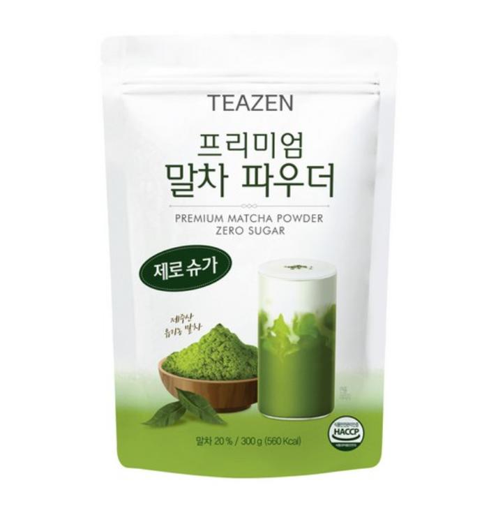 Teazen Premium Matcha Powder Zero Sugar 300g – Authentic Korean Green Tea