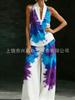 Bohemian suit supports a two-piece set of direct-supply tops and wide-leg pants.