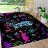 Neon Elephant Dreams Carpet Rug Soft Washable Antislip Home Living Room Sofa Mats Personalized Christmas Rug