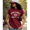 American Street Retro Sports Style Niche Style Letters Print Pure Cotton Casual Sense Round Neck Short Sleeve T-shirt for Women