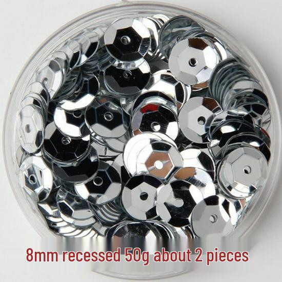 Серебряные Бисерные Пайетки для DIY Одежды и Декоративной Отделки