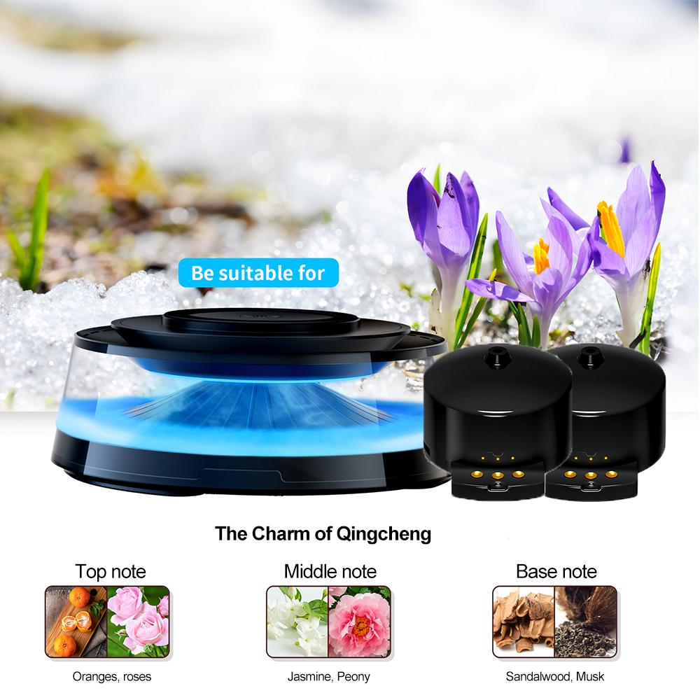 Магнитное беспроводное зарядное устройство, ароматерапевтический диффузор, автомобильный диффузор с подсветкой для iPhone, Huawei, Xiaomi, быстрое зарядное устройство мощностью 15 Вт