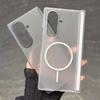 Прозрачный Магнитный Чехол-Ось для Magsafe Для Samsung Galaxy ZFold 7 Z Fold Flip 5 6 4 Жесткий Матовый Тонкий Ударопрочный Чехол