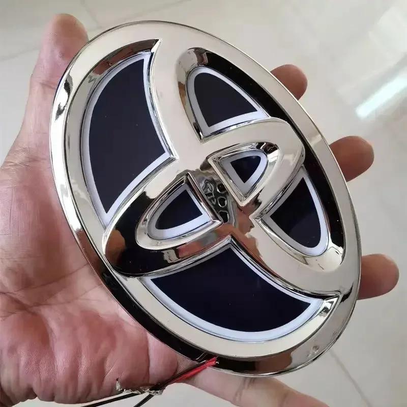 lqzh5 5D LED Emblem Light for Toyota Corolla Camry RAV4 Highlander Yaris Vios Crown Prius Front Grill and Rear Trunk Car Accessories