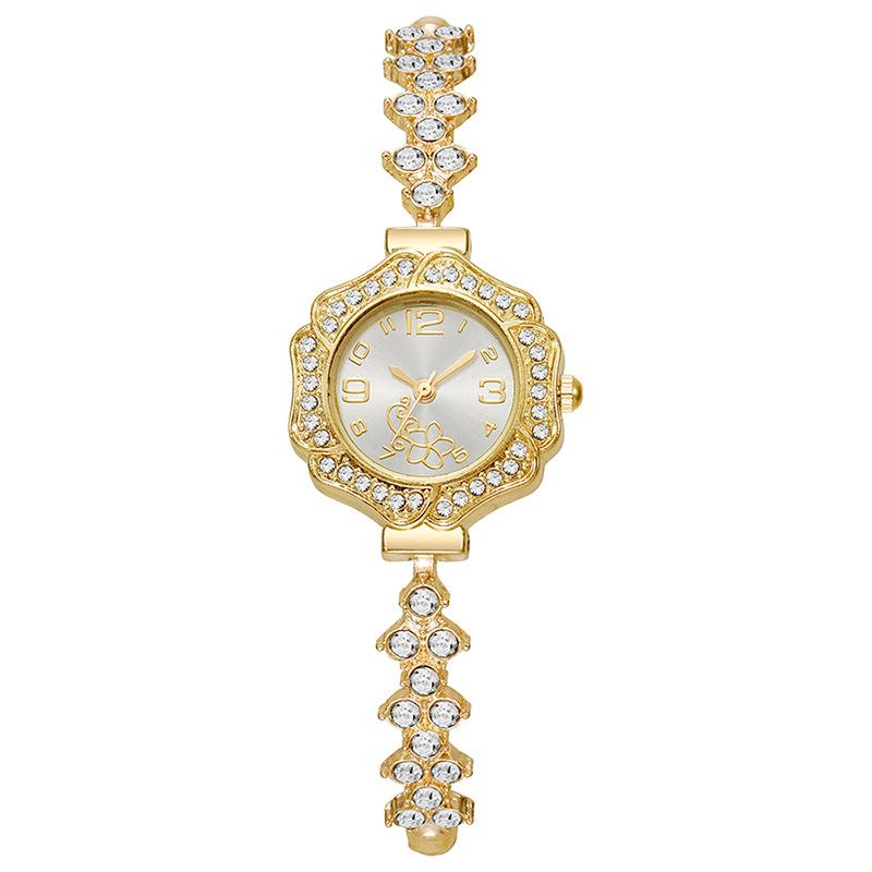 New Women's Quartz Watch Rhinestone Women's Watch Small Dial Slim Bracelet Free Adjustment Jewelry Quartz Watch