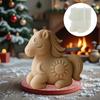Cute Foal Candle Silicone Mold Moon Sun Relief Sculpture Horse Cement Resin Mold Prone Sitting Horse Gypsum Mould Craft Molds