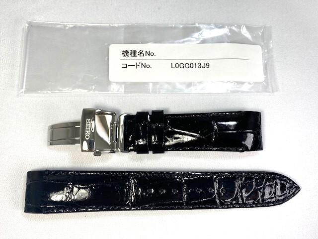L0GG013J9 SEIKO Brightz 20 мм Кожа Крокодила для Ремешка, Черный, SAGA217/ 8B92-0AP0