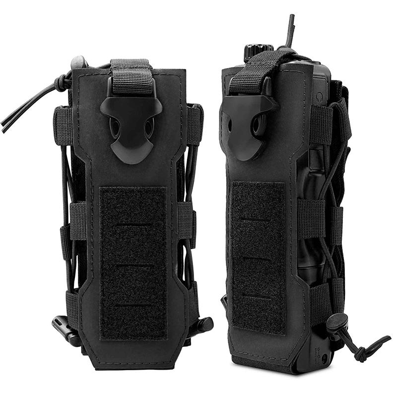 Tactical Molle Radio Walkie Talkie Pouch Waist Bag Holder Pocket Portable Interphone Holster Carry Bag Water Cups Case Holder