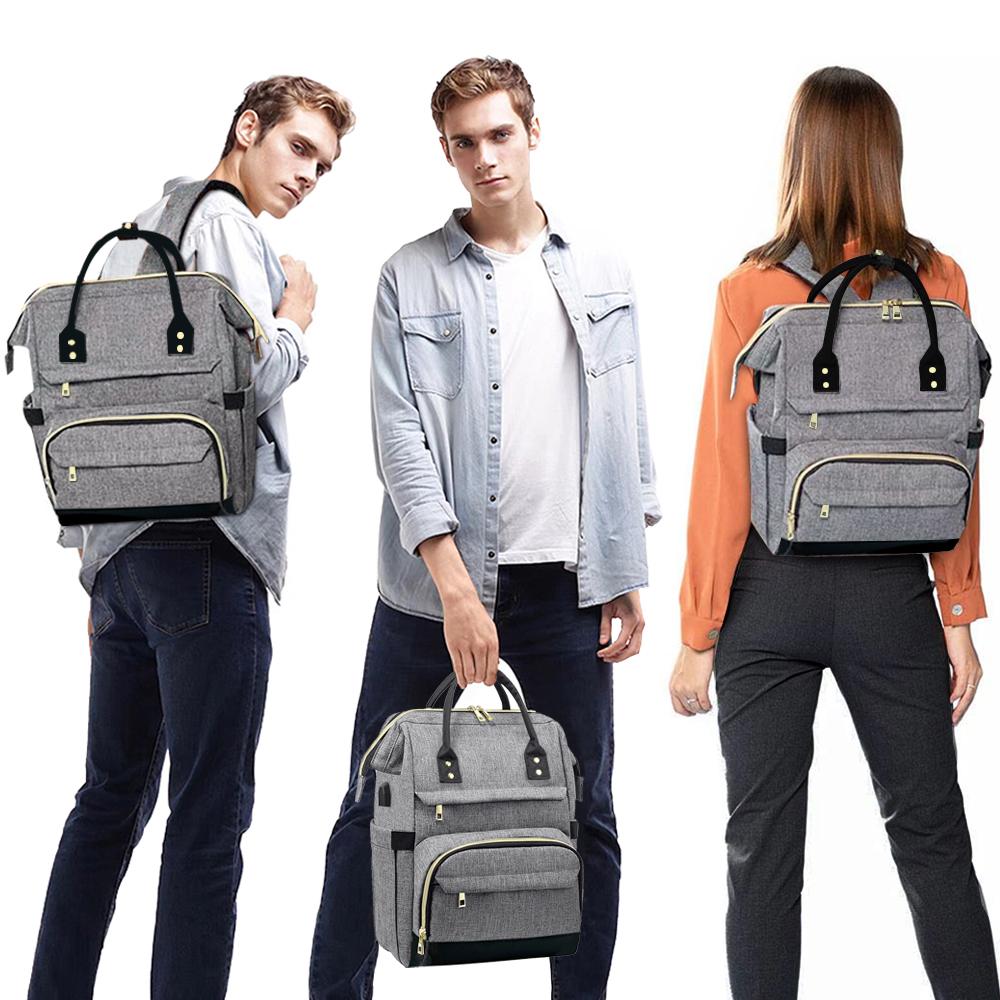 Men Women Fashion Business Computer Backpacks Travel Bags Purse Student Bookbag TeacherWork Backpack with USB Port 15.6-Inch Laptop Bag