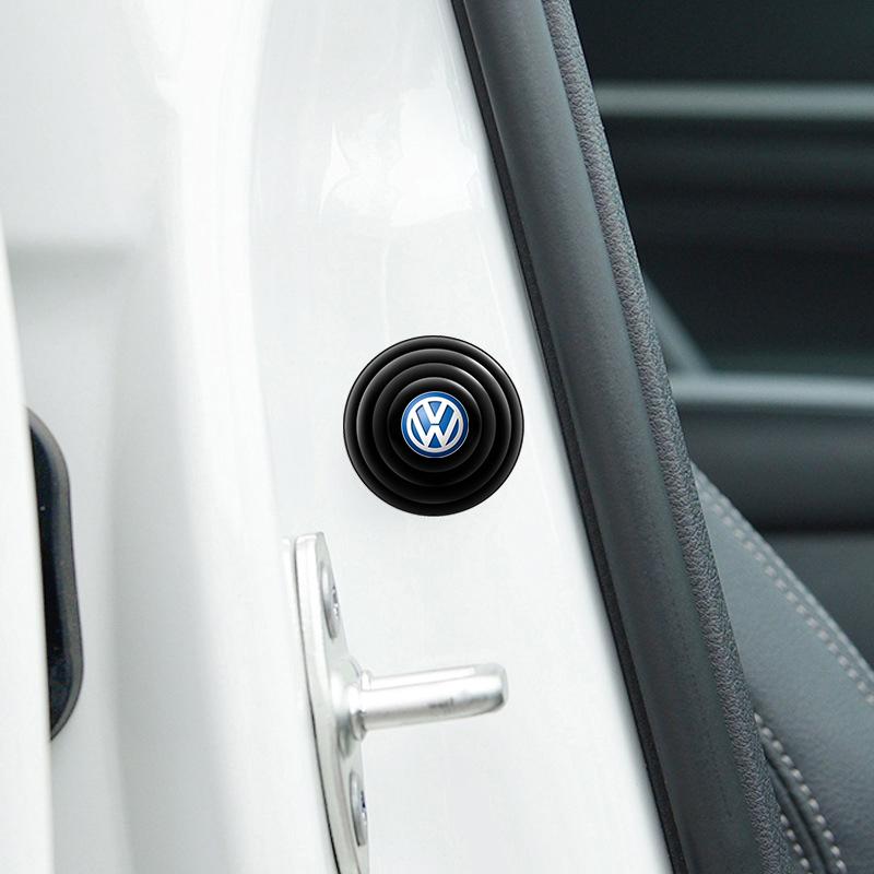 2026 Hot Valve Stems Caps 4Pcs Car Door Shock Trunk Protection Pad Auto Accessories For Volkswagen VW Golf Tiguan Jetta GTI Transporter P