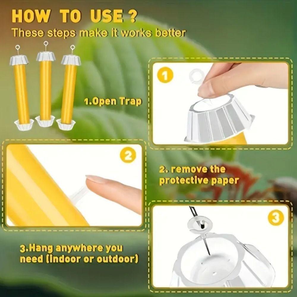 Plastic Hanging Fly Sticky Trap Sticks Adhesive Fly Catcher Fly Trap Tubes Catching Flies