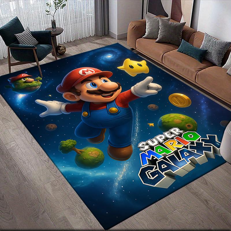 Super Mario Game Poster Area Rug, Mario Fan Cozy Carpet, Ideal Gift.chl