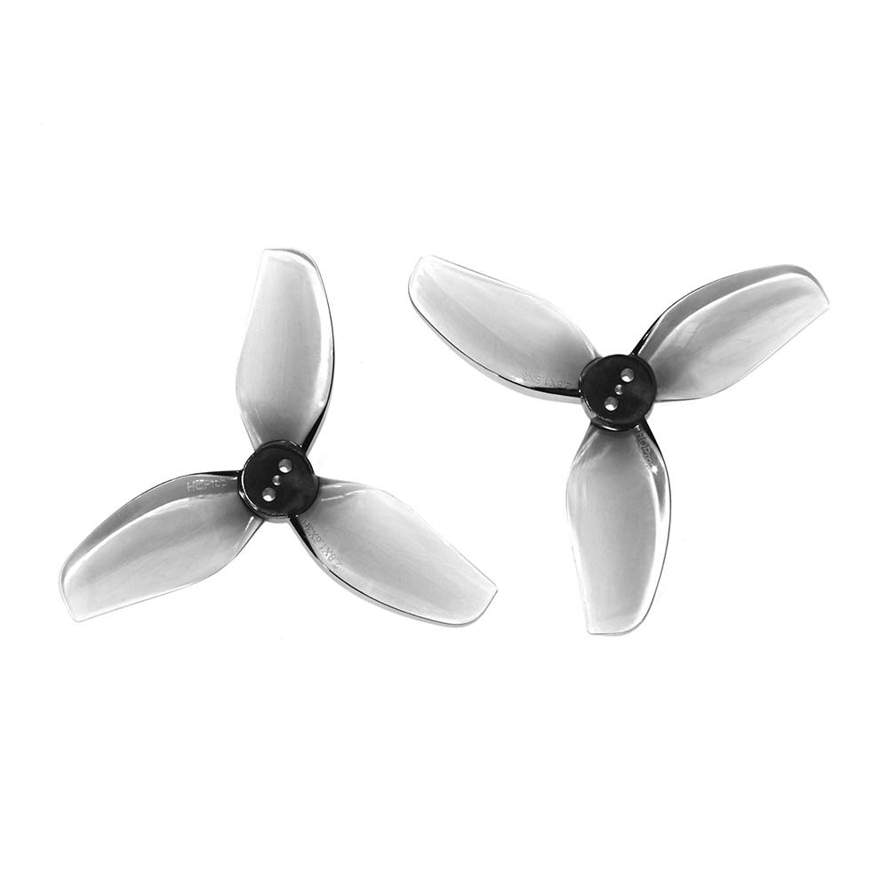 2Pairs HQProp T2.8X1.6X3 2816 2.8 Inch 3-Blades Grey Propeller 1.5mm Shaft for RC FPV Racing Drones